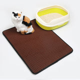 Waterproof Pet Cat Litter Mat EVA Double Layer Cat Litter Trapping Pets Mat Pad Bottom Non-slip Pet Litter Cat Mat Floor
