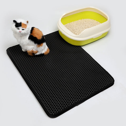 Waterproof EVA Double Layer Cat Litter Box Mat Non-slip Sand Pad